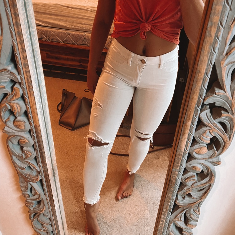 white jeans/jeggings !! price negotiable!